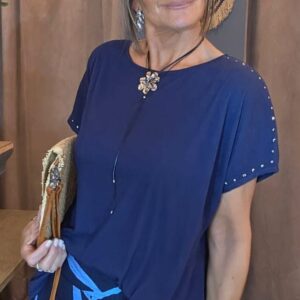 REMERA LUNA MORLEY OVERSIZE - Azul, UNICO TALLE