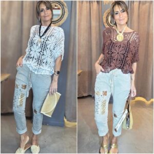 BABUCHA ITALIANA con APLIQUE